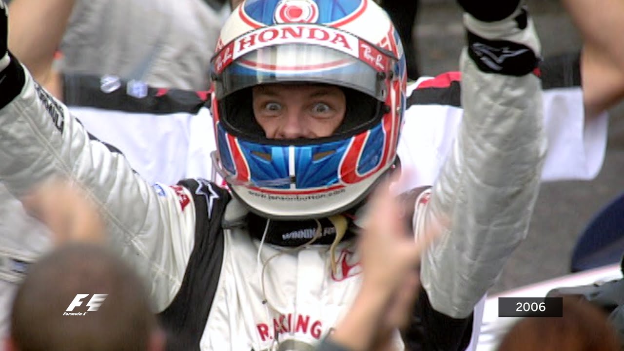 Jenson Button slavil v Maďarsku roku 2006 s Hondou nečekané vítězství téměř po čtyřiceti letech