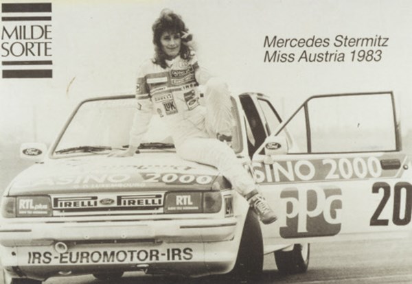 Rakouská Miss World 1984 s příznačným jménem Mercedes závodila pro konkurenční BMW